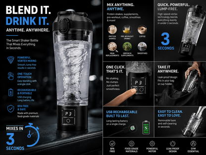 LIFTRS BlendX™ Portable Blender Bottle